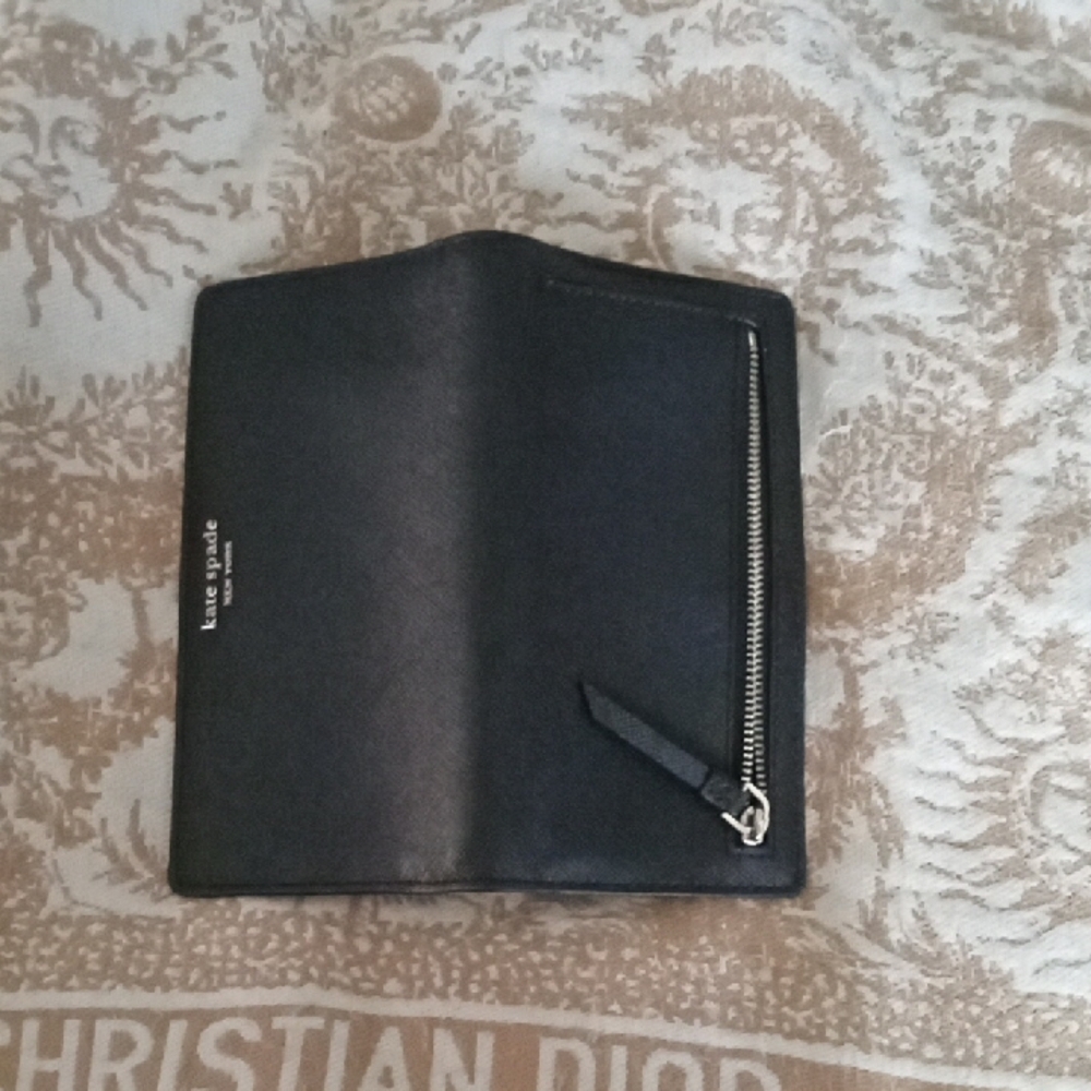 Kate Spade Black Men's Wallet with Zipper EUC